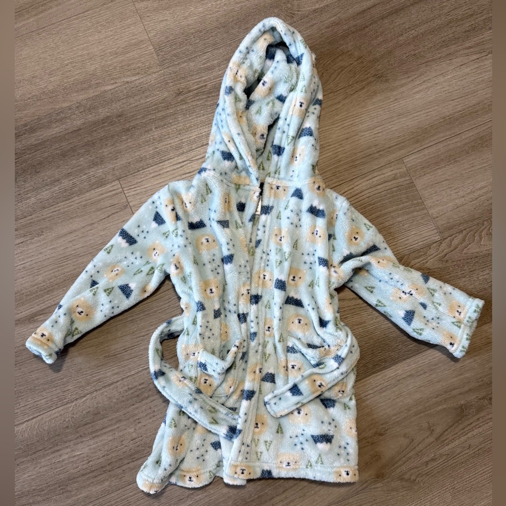 Cozy Robe with Bear Print